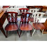 6 Ercol elm seated dining chairs