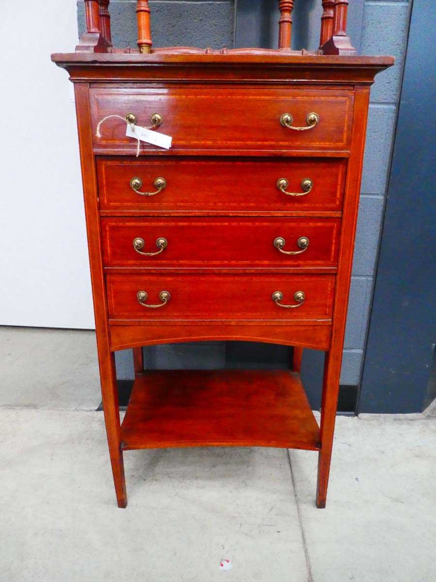 4 drawer Edwardian music cabinet