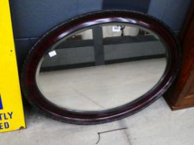 Edwardian oval bevelled mirror