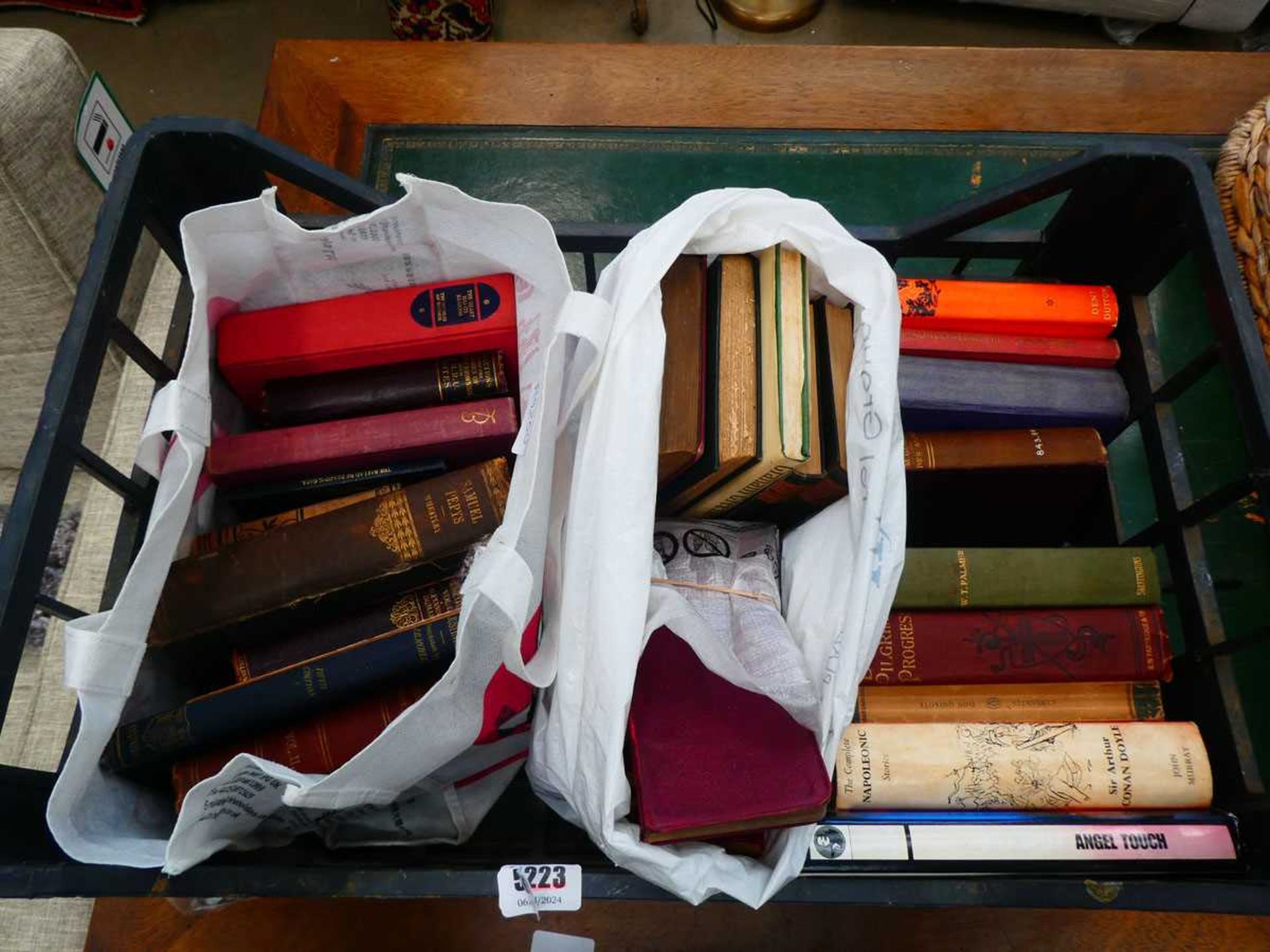 3 x bags containing classic novels and refence books to include Odd Corners in England Lakeland,