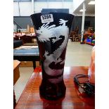 Modern glass dragon patterned Chinese vase