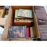 Box containing childrens and adults novels
