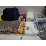 +VAT Large throw, blanket, mattress protector, fitted sheets, tea towel etc