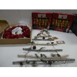 +VAT Dibor decorated Christmas Wreath & Christmas tree wall hanging and 2 packs of crackers