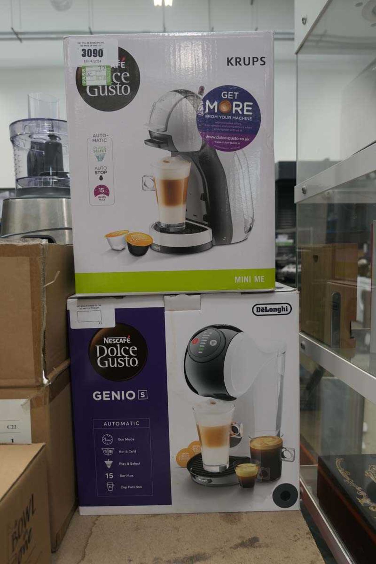 +VAT Mini Me Nescafe Dole Gusto coffee machine, and Delonghi coffee machine