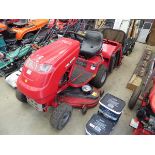 Countax C300M petrol powered ride on mower with grass collector and brush