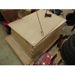 Pallet of sheets of chipboard