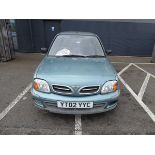 (YT02 YYC) Nissan Micra S Auto, 3-door hatchback in grey, first registered 27/03/2002, 998cc