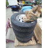 4 large van wheels and tyres size 215/70/15