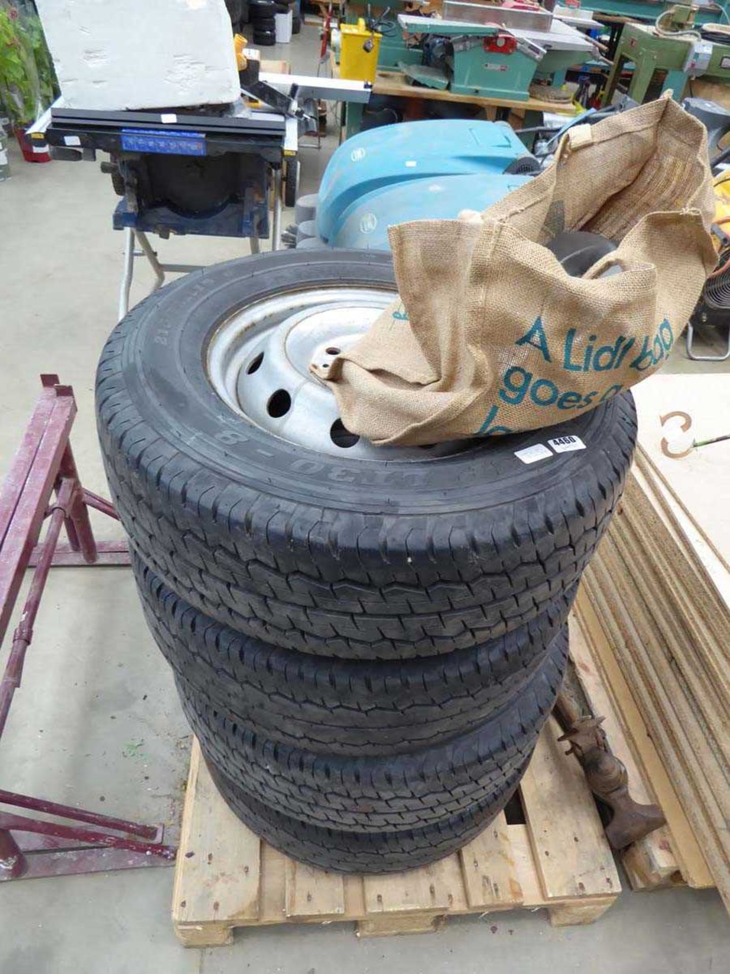 4 large van wheels and tyres size 215/70/15
