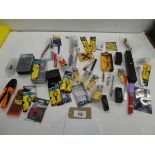 +VAT Wire strippers, Utility keys, pipe cutters, drill bits, staple remover, tile scorer etc