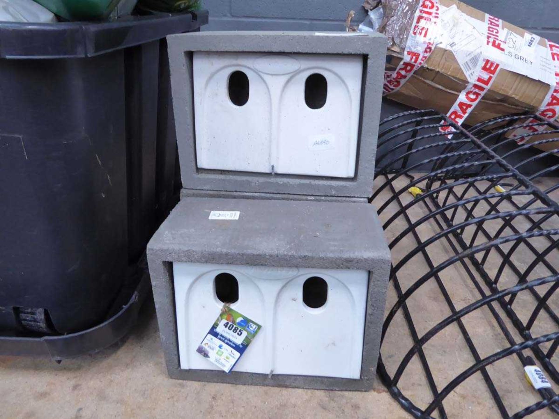 3 bird boxes