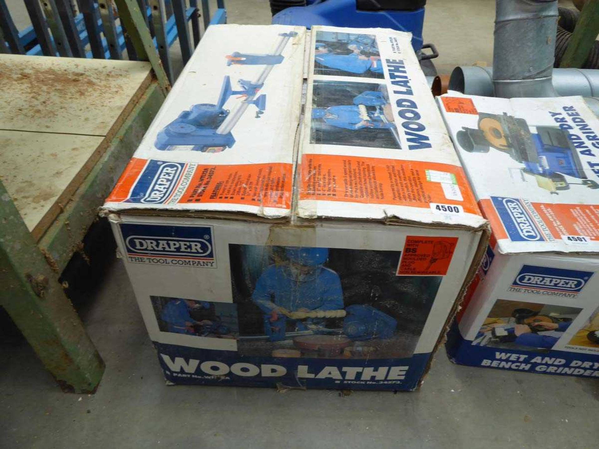 Boxed Draper wood lathe