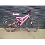 Pink Muddyfox child's mountain bike