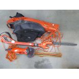 Flymo electric blow vac and 2 electric hedgecutters