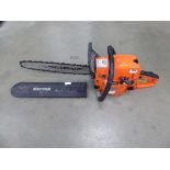 Orange Scion petrol powered chainsaw