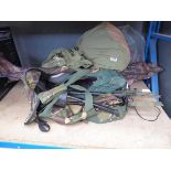 Quantity of camouflage items inc, stools, chairs, spikes, decoys etc