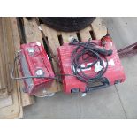 Hilti DX450, Hilti screwdriver, and small heater