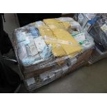 Pallet of cleansing wipes, facial tissues, cloths, tea etc