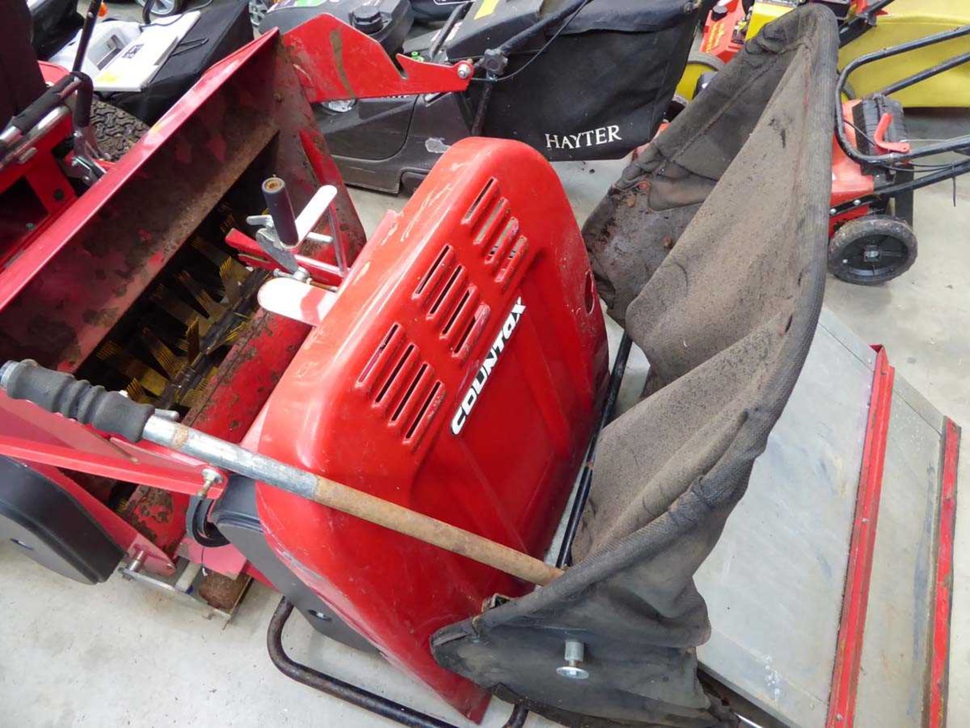 Countax C300M petrol powered ride on mower with grass collector and brush - Image 6 of 7