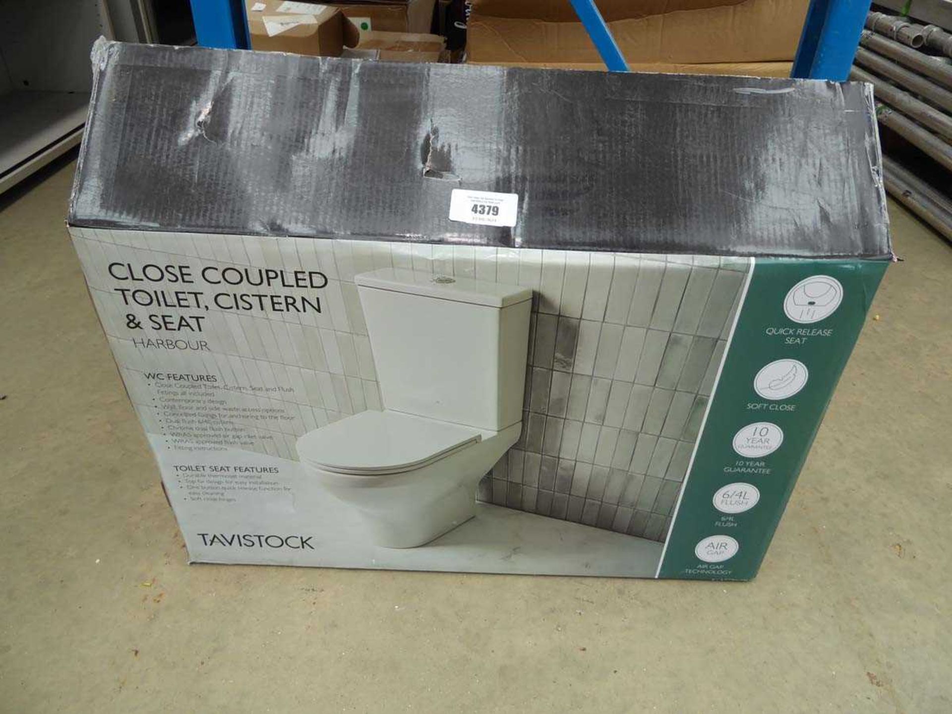 +VAT Boxed Tavistock toilet pan and cistern