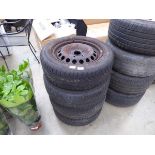 4 steel wheels and tyres, size 1956015