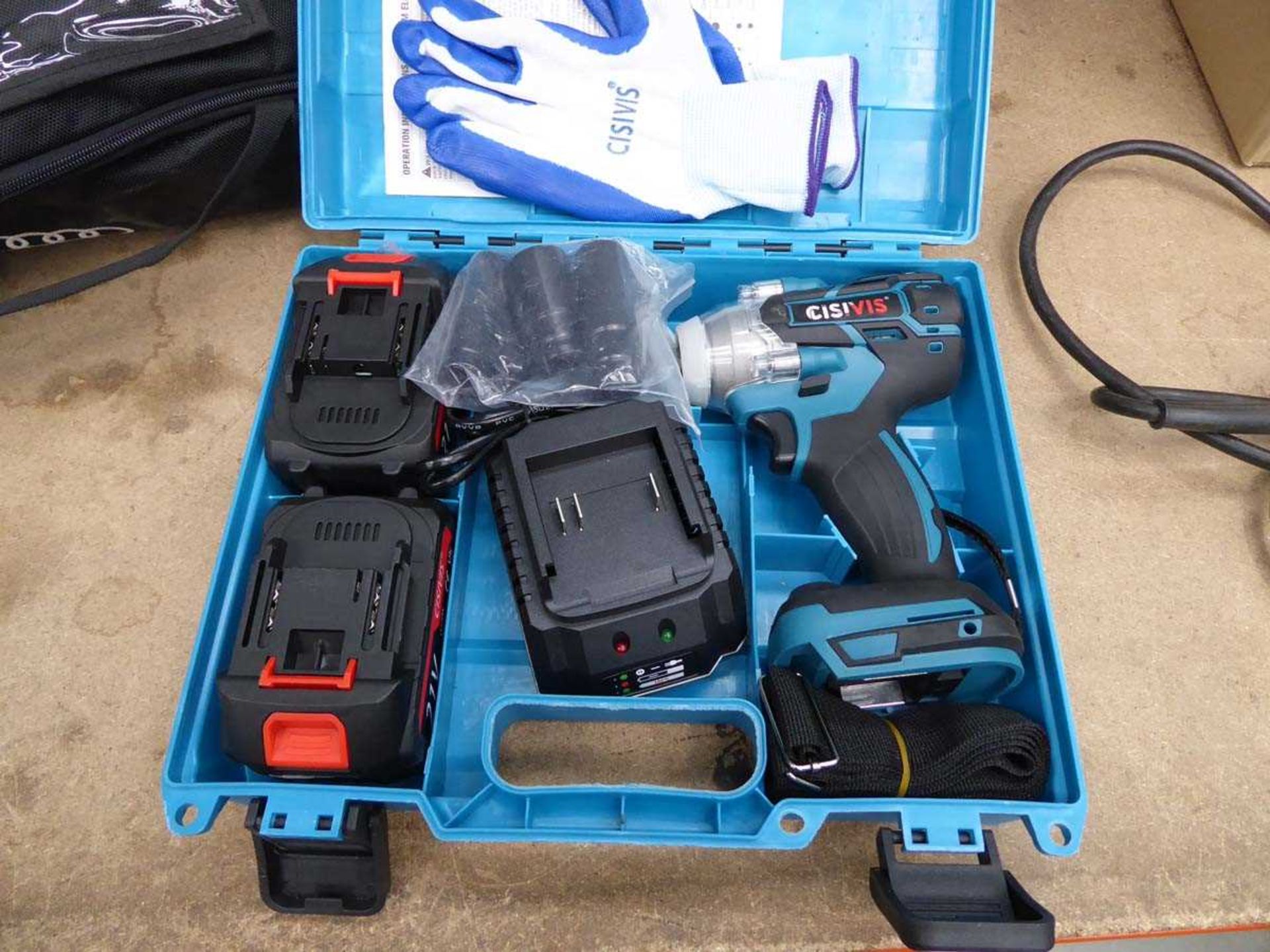 Cisvis battery drill with 2 batteries and charger