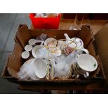 Box containing Colough and other crockery