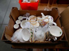Box containing Colough and other crockery