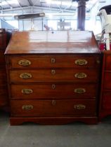 Victorian bureau with 4 drawers under