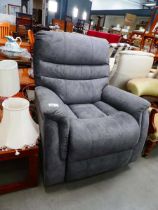 +VAT Grey suede effect armchair