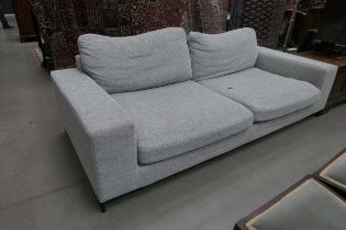 Grey fabric 3 seater sofa