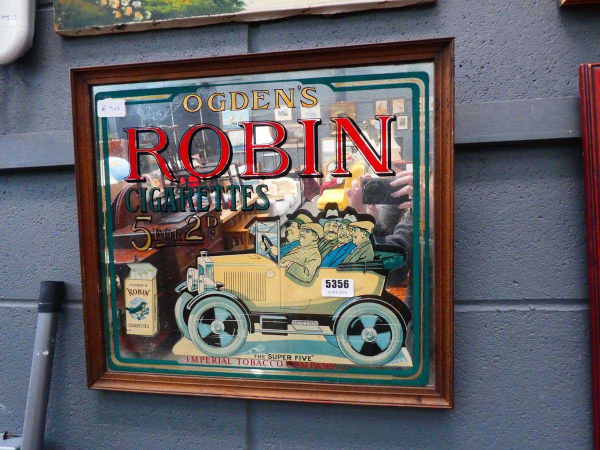 Ogdens cigarette advertising mirror