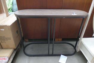 Metal and wooden console table