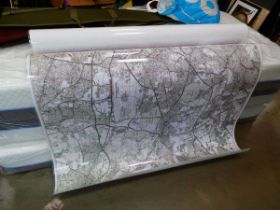 2 rolled street maps