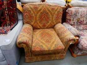 Floral patterned armachair