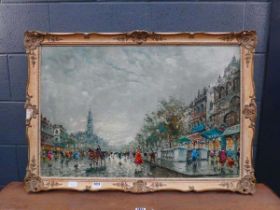 Parisian oil on canvas