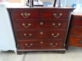 Georgian oak chest of 2 over 3 drawers