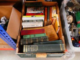 Box containing refernce books and novels to include Book of Sporting painters, Joints of the