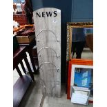 Oak effect newspaper rack