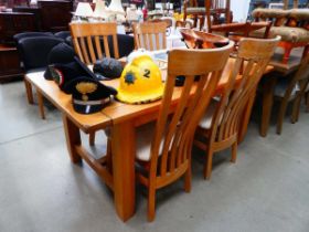 Oak dining table with 4 chairs