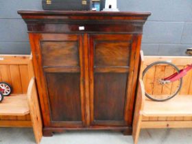 Mahogany double door cupboard