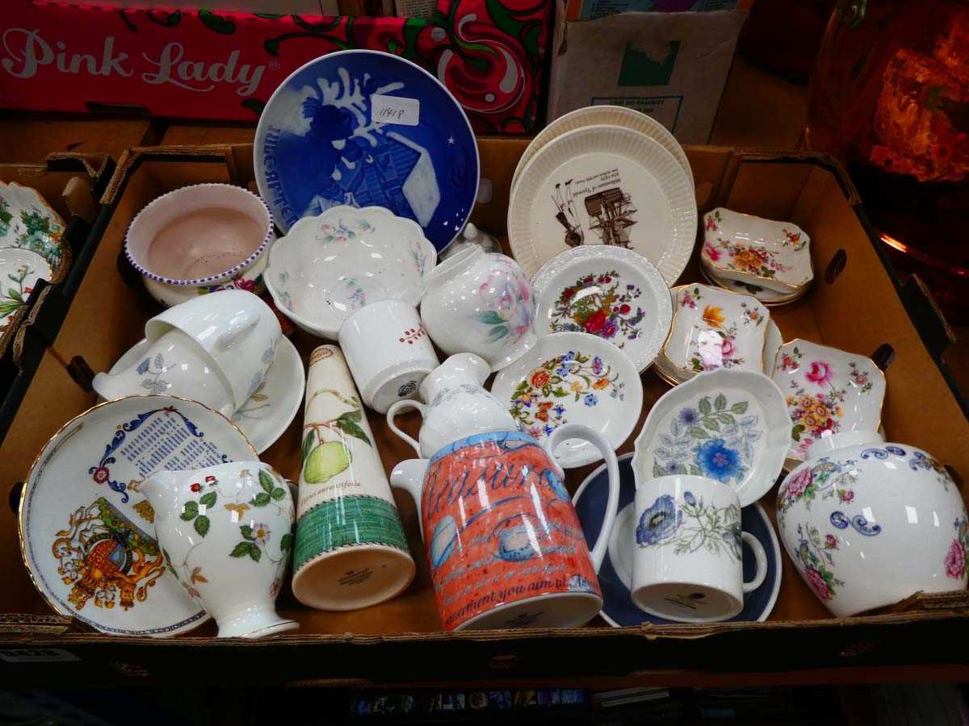 2 boxes containing Royal Copenhagen, Ainsley and other china - Image 2 of 3