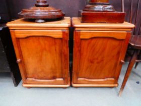 Pair of pine pot cupboards