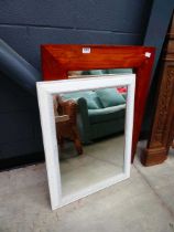 Mirror in Jali frame plus one in cream painted frame