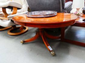 Reproduction yew coffee table