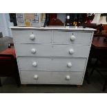 Painted pine chest of 2 over 3 drawers Chest of drawers seem in generally good condition with no