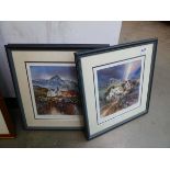 3 Irish prints with country cottages