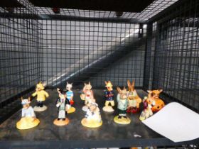 Cage containing a qty of Royal Doulton Bunnykins figures