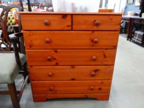 Pine chest of 2 over 4 drawers